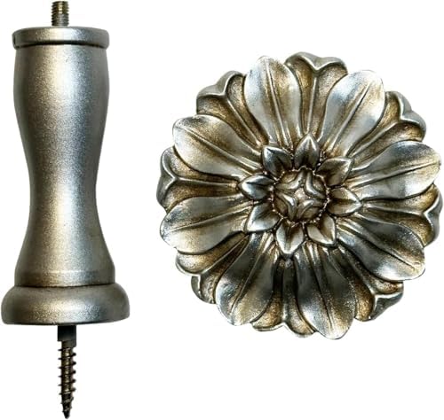 LOPGT Set of 2 Vintage Curtain Holdbacks Wall Mounted - Image 3