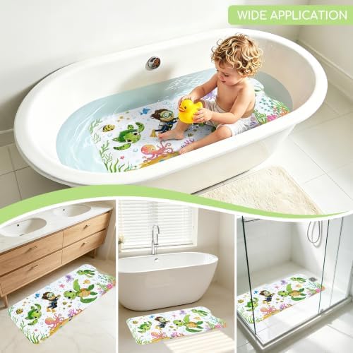 Baby Bathtub Mat Non Slip, Machine Washable, Sea Turtle - Image 7
