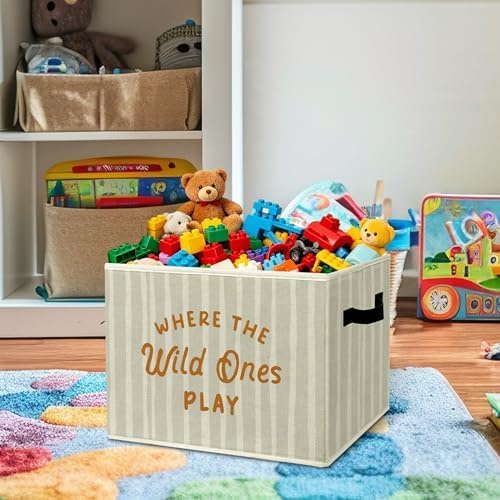 Rustic Where the Wild Ones Play Storage Bins Boxes - Image 2