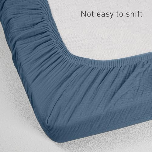 Muslin Pack N Play Sheets Fitted 2 Pack, Mini Crib Mattress Sheets Stretchy - Image 6