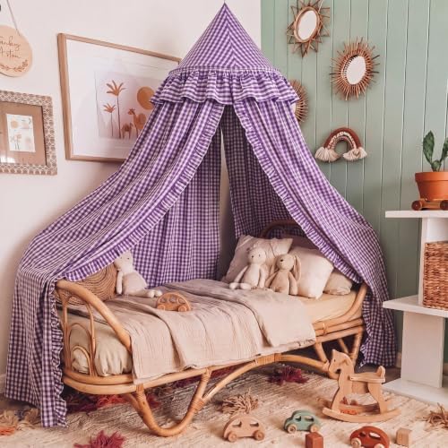 SmoothNovelty Gingham Plaid Bed Canopy - Image 5