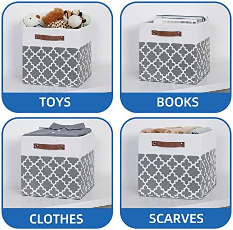 Temary 12x12x12 Fabric Storage Bins 4 Pack - Image 4