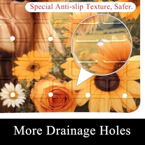 Non Slip Bathtub and Shower Mat 26.8x15.1 inch, Bath Mat - Image 2