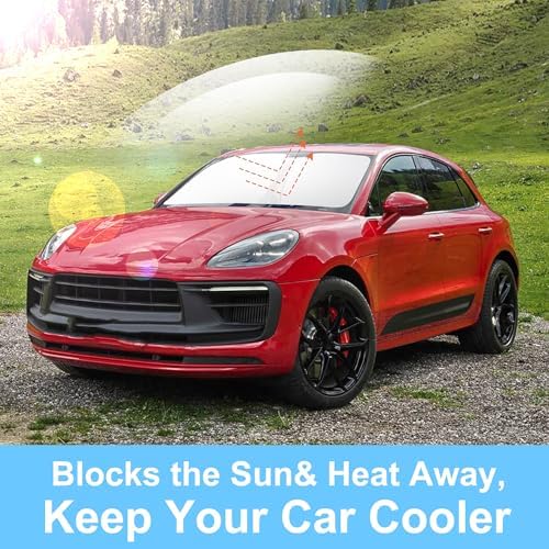 TINGLU Sun Shade for Porsche Macan 2014-2024 2025 2026 Accessories Windshield - Image 5