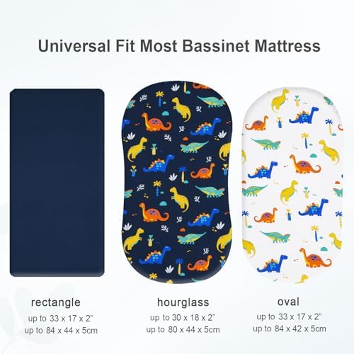 david's kids 3 Pack Bassinet Sheets, Ultra Soft Breathable Comfortable Baby - Image 6