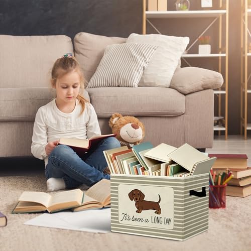 Rustic Dachshund Storage Bins Boxes - Image 5
