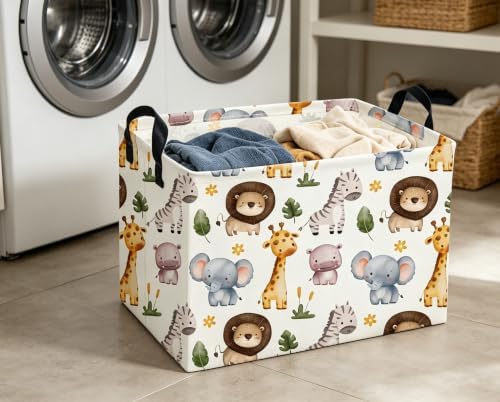 Rectangular Animals Storage Baskets Cute Basket Storage Bin Zoo Room Decor - Image 3