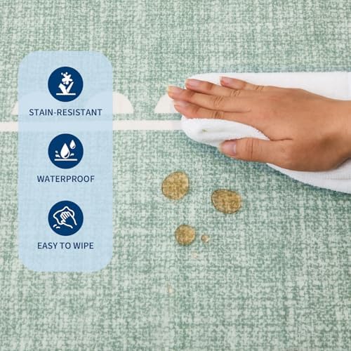 GarveeHome Scalloped Bow Rug 9x12 Washable Rugs - Image 7