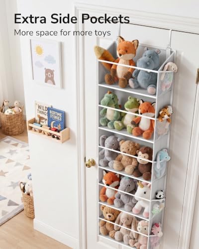 ULG Stuffed Animal Organizer Over the Door, Large Hanging Plush Toy Storage - Image 4