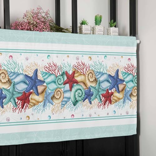 Vandarllin Coastal Beach Kitchen Curtains Valances - Image 4