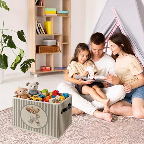 Basketball Bear Nursery Foldable Storage Bins Box - Image 3
