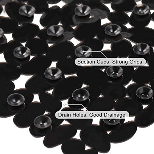 WELTRXE Non Slip Bathtub Mat 35 x 16 Inches Pebbles Shower Mats - Image 3