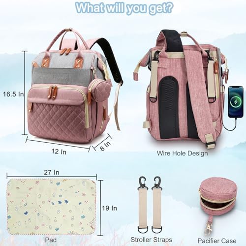 SHITIESHOU Diaper Bag Backpack Baby Bag, Baby Girl Boy Diaper Bag - Image 6