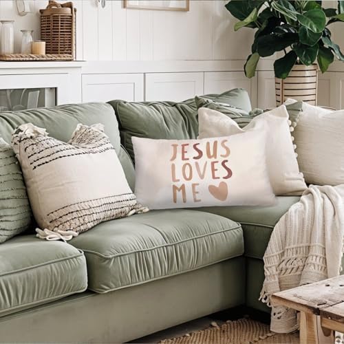 Boho Christian Jesus 12x20 Pillow Cover, Christian Home Nursery Decor, - Image 4