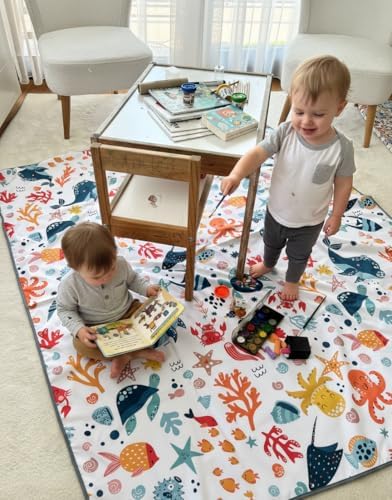 Waterproof High Chair Splat Mat – Machine Washable Floor & Table Protector - Image 6