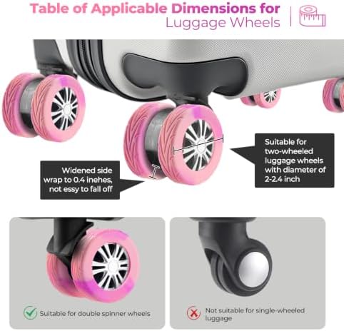 8Pcs Luggage Wheel Covers, Travel Accessories - Image 3