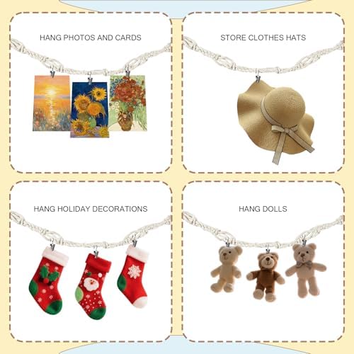 CERETIA 80" Stuffed Animal Organizer Chain, Wall Corner Storage - Image 7