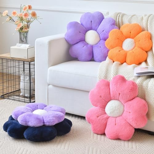 Flower Pillow, Cute Daisy Decorative Throw Pillows, 19.6 Inches - Image 5
