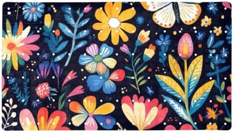Bathtub Mat Non Slip 26.8x15.1In, Butterfly Floral Bath Mat by Anna+Cowper