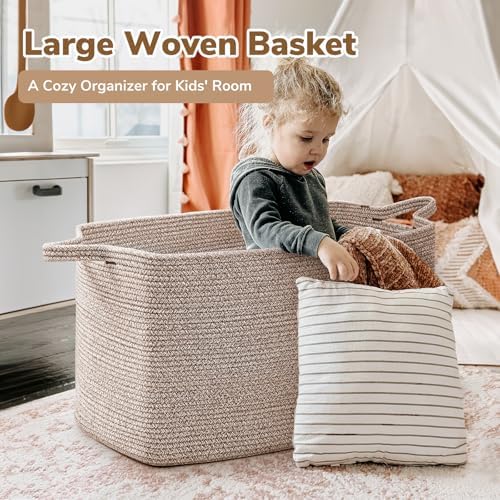 Goodpick 85L Large Woven Rope Blanket Basket - Image 2