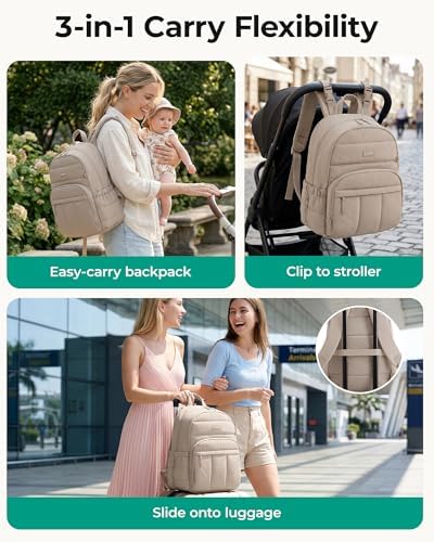 BAGSMART Baby Diaper Bag with Waterproof Pad - Image 4