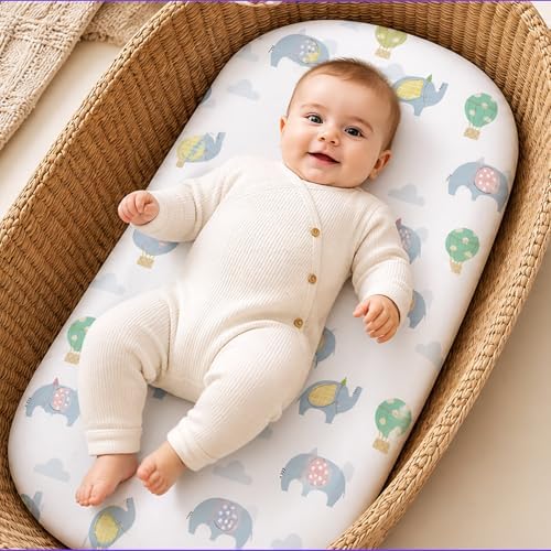 4 Pack Stretchy Bassinet Sheets 20" x 35" Compatible - Image 6