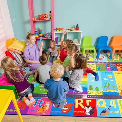 HOMORE Kids Educational Rug, 5x7 Kids Collection Area Rug - Image 5