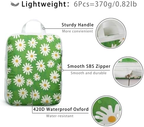 6 Pcs Compression Packing Cubes, Packing Cubes - Image 6