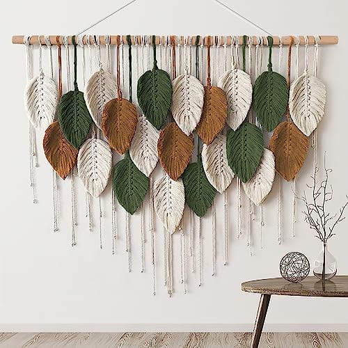 Large Macrame Wall Hanging Boho Woven Tapestry Chic Home Decor Wall Art by KHOYIME