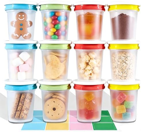 12 Pack 8.8oz Plastic Food Storage Containers by UMETASS