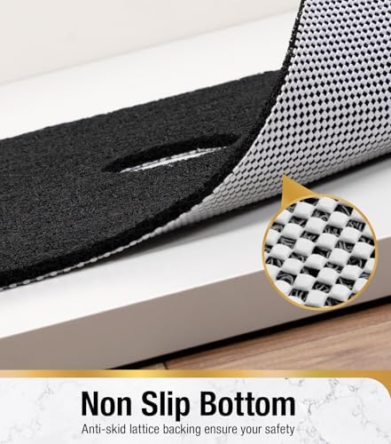 HITSLAM Square Loofah Shower Mat, 24x24 Inch Non Slip Bath Mat - Image 4