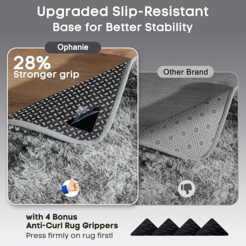 Ophanie Tie-Dyed Grey Area Rugs 6x9 - Image 4