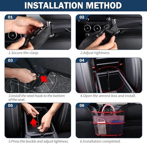 eing Car Seat Organizer Seat Back Storage Bag, Car Net Pocket Handbag Holder - Image 4