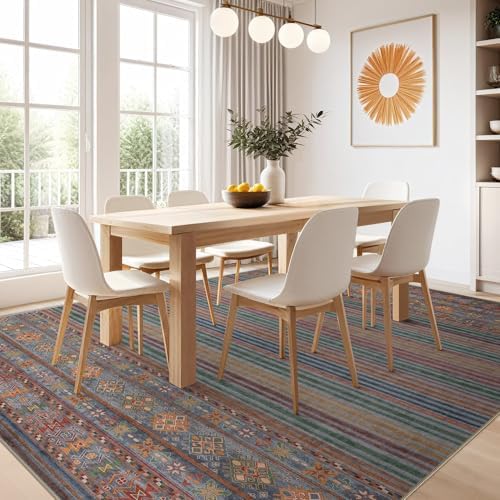 Nakagishi Boho 5x7 Area Rug Living Room Rugs Machine Washable Multi Color - Image 6