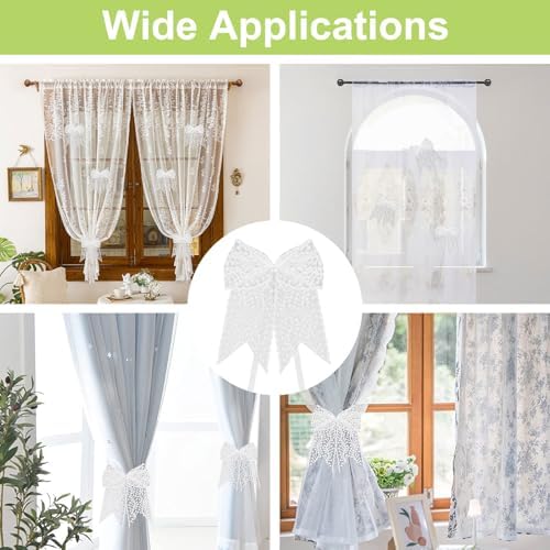 4Pcs Tree Branch Bow Curtain Tiebacks, Elegant Bow Butterfly Curtain Tiebacks - Image 7