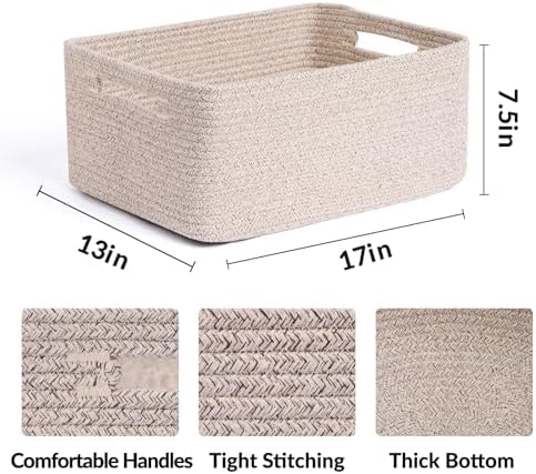 MiniArk Large Storage Baskets for Organizing, Baby Nursery, Toy Bins Box - Image 2