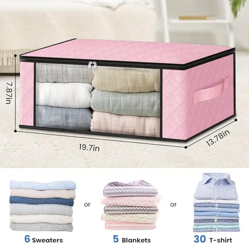 HomeHacks 6-Pack Clothes Organizer Storage Bags, 35L Storage Bins - Image 2