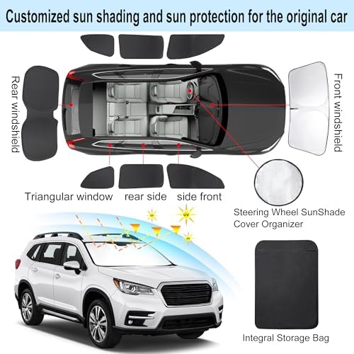 TINGLU Window Shades for Subaru Ascent Touring 2019-2026 Accessories Car Side - Image 3