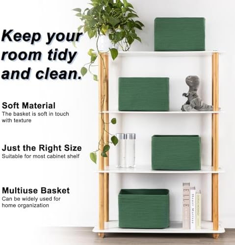 4 Pack Storage Baskets for Organizing, Woven Baskets for Shelves - Image 2