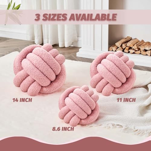 Uvvyui Knot Pillow Ball, Soft Home Decorative Round Throw Pillow, Handmade - Image 2