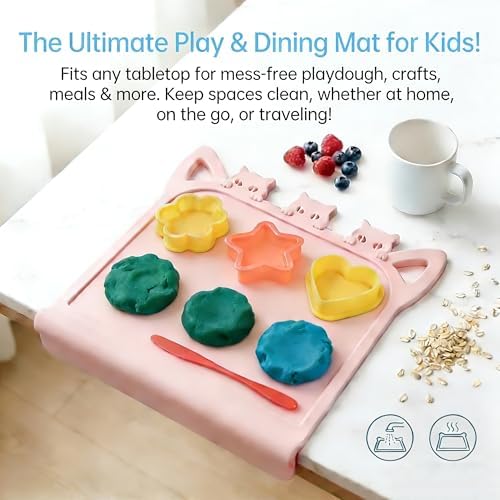 Silicone Toddler Placemat with Teething Table Edge Bumper - Image 4