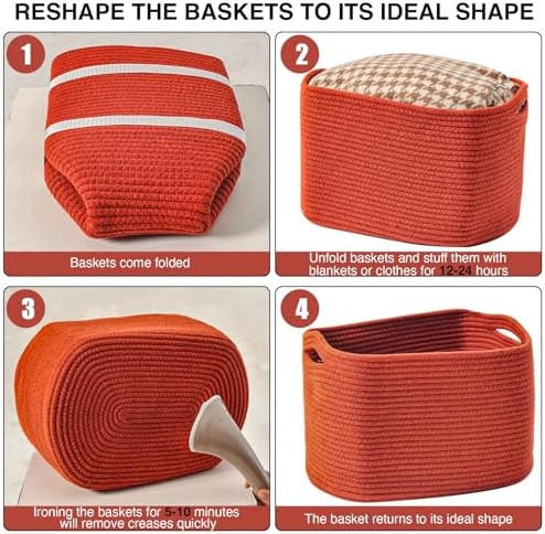 ICERZCZ Storage Baskets for Organizing, Storage Basket for Shelves, Toy Towel - Image 7