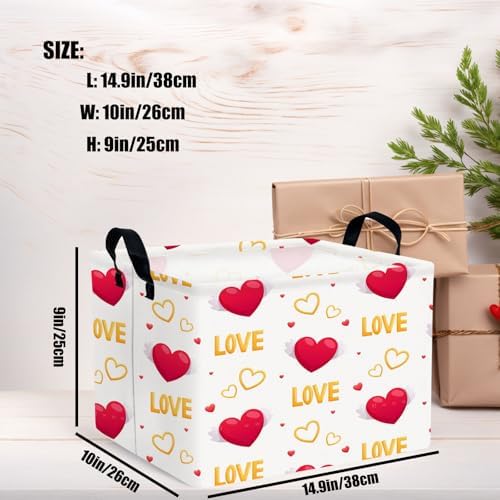 Valentine's Day Basket Gift for Empty Cute Heart Large Storage Bin for Kid and - Image 3
