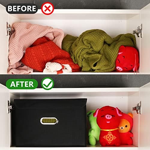 Fabric Foldable Collapsible Storage Cube Bin Organizer Basket - Image 6