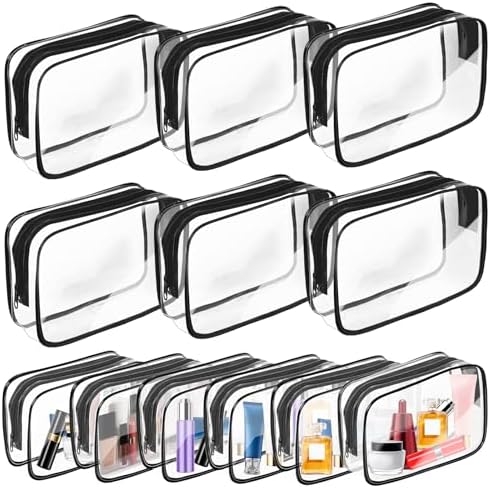 AURUZA Clear Makeup Bag, Portable Travel Toiletry Bags by AURUZA