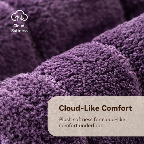 GRANNY SAYS Purple Bathroom Runner Rug 59" x 24", Soft Microfiber Bath Mat - Image 2
