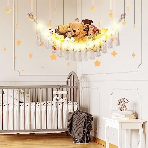 CERETIA Stuffed Animal Hammock Large Corner Plushie Net Storage - Image 2