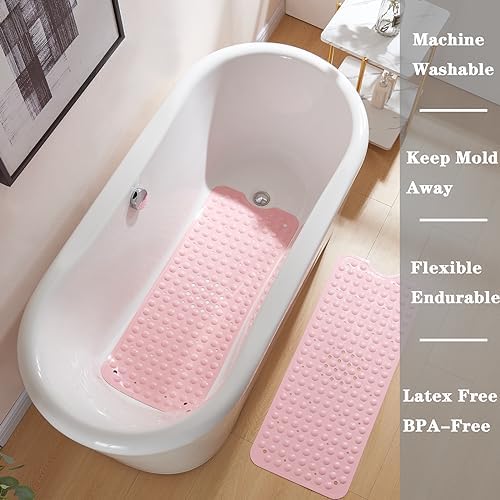 YANZIFLY Bathtub Mat for Shower: Soft Silicone Bath Mat Non Slip - Image 5