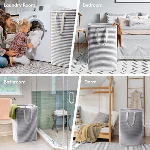 Lifewit 80L Large Laundry Baskets, 3 Pack, Reinforced Handles - Image 6