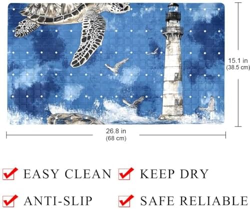 Shower Mat Bathtub Mat, 26.8x15.1 inch, Non-Slip Bath Mat - Image 4
